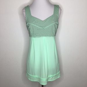 Lululemon Athletica Mint Green Striped Tank Top